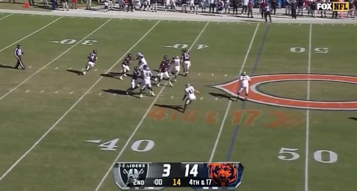 Bears QB Nathan Peterman threw the saddest Hail Mary pass against the the Raiders.